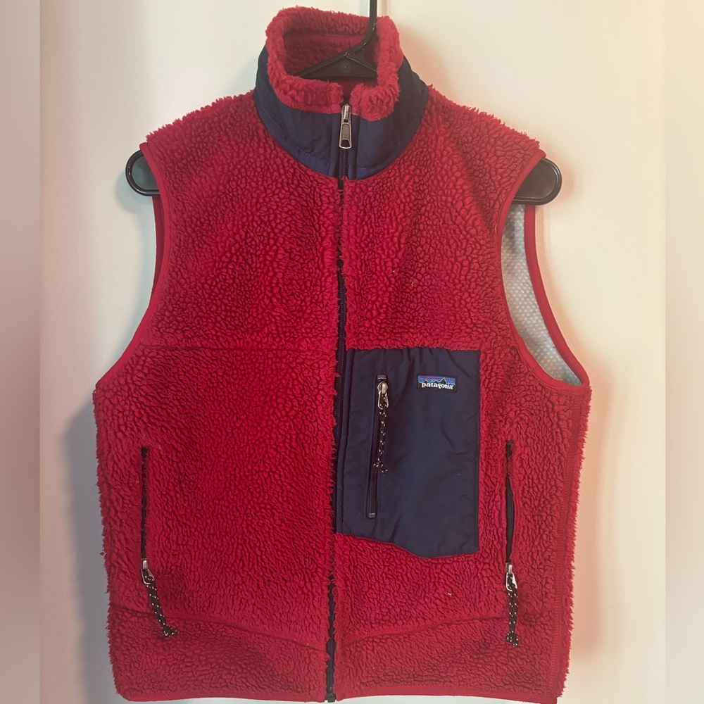 Red Patagonia Fleece Vest Small